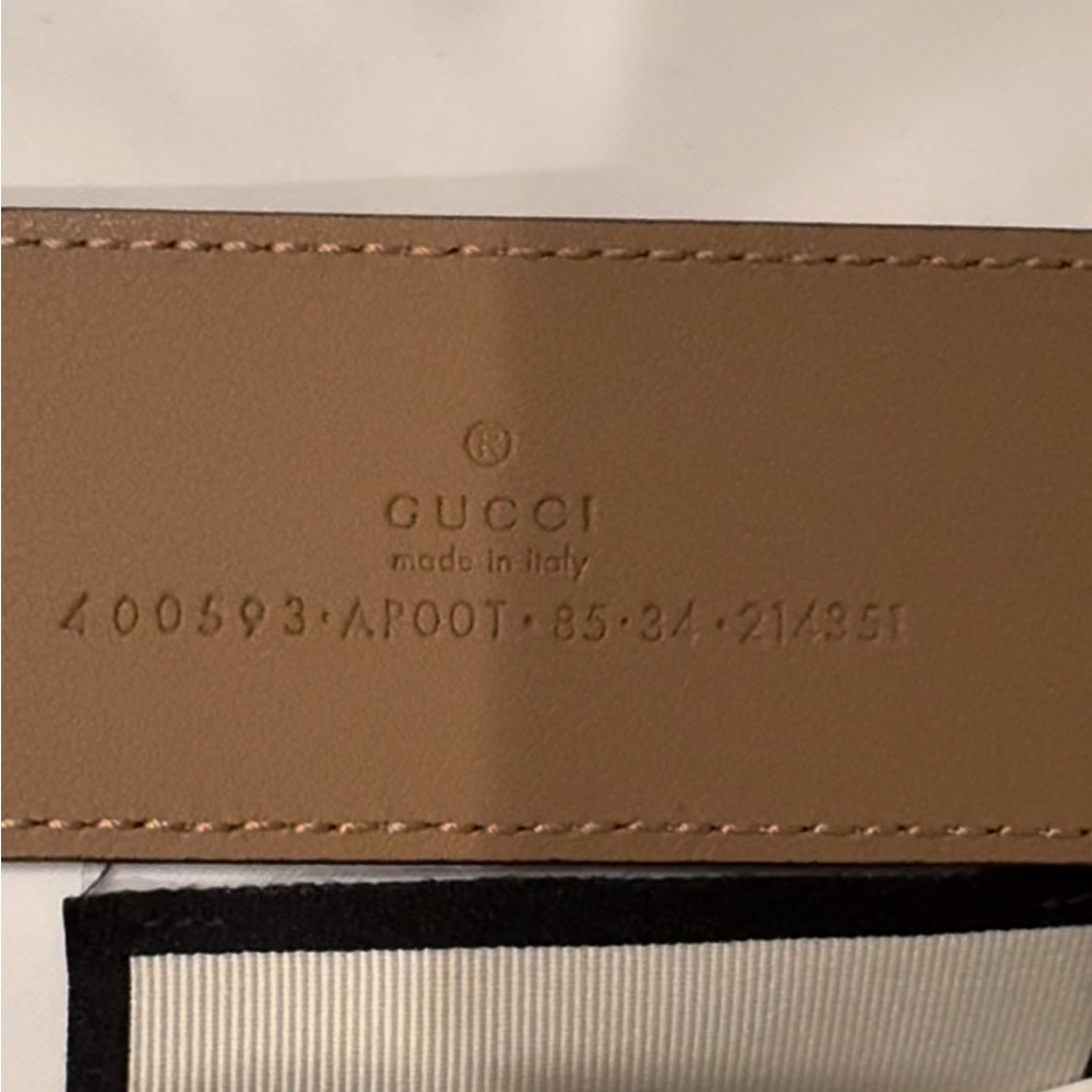 Authentic GG Gucci belt in camel color size 85